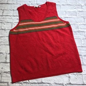 Women’s Boden argyle wool sweater vest 16 pink